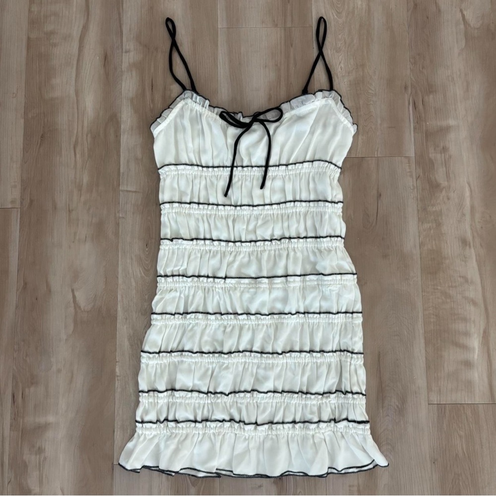 Elegant White Ruffled Dress